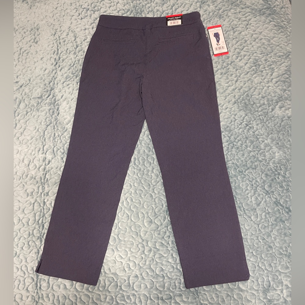 NWT Hilary Radley Pants Sz M Slim Leg Pull-On Stretch Indigo Blue Tummy Control - Picture 2 of 9